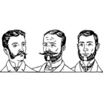 Immagine vettoriale di uomini più anziani con barba