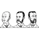 Vector miniaturi ale domnilor cu barbă