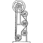 Vector graphics of perpetual motion device