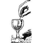 Vektorbild av stiften i ett glas