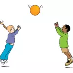 Grafica vectoriala de copii joc handbal