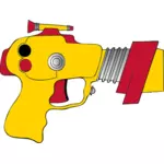 Ilustración de vector de arma espacial amarillo y rojo
