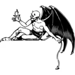 वेक्टर reclining शैतान का चित्रण