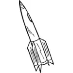 Immagine vettoriale della nave razzo spaziale