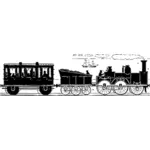 19. století vlak vektorový obrázek