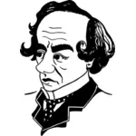 Vector illustration of Benjamin Disraeli