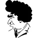 Giovanni Martinelli retrato caricatura vector de la imagen