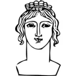 Antik Yunan kısa saç modeli vektör çizim