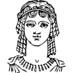 אוסף תמונות וקטור תסרוקת קצרה היוונית העתיקה