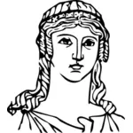 Ilustraţie de vector antice greceşti scurt coafura