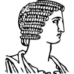 Starożytne greckie krótkie fryzury wektor clipart
