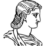 اليونانية القديمة القصير تسريحة الشعر الرسومات المتجه