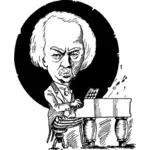 Ignacy Jan Paderewski vector caricatura imagine