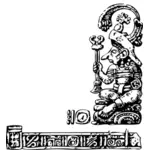 Mayan relief vector image