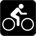 Pictogram for biking area vector image