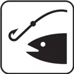 US National Park hărţi pictogramă pentru un pescuit zona vector imagine