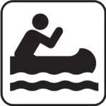Amerikaanse Nationaalpark Maps pictogram voor het kayaking vector afbeelding