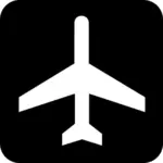 Piktogram pro letiště vektorový obrázek