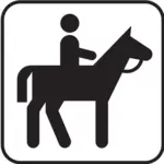 ארה ב pictogram הפארק הלאומי מפות עבור פעילות horseriding בתמונה וקטורית.