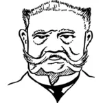 Retrato de Paul von Hindenburg Vector