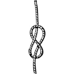 Zahl von acht Knoten-Vektor-illustration