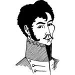 Simon Bolivar vektorový portrét