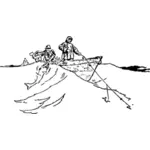 Schleppnetzfischerei von Dory-Vektor-illustration