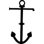 Silhouette of an admiralty pattern anchor vector image