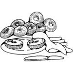 Vector image of bagels