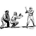 Vektor-Illustration der Baseball-Szene