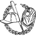 Baseball crest vector image
