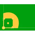 Illustrazione vettoriale di un diamante di baseball