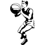 篮球运动员矢量剪贴画