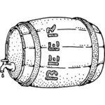 Image vectorielle de baril de bière