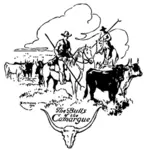 Bulls of Camargue vector illustration