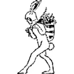 Bunny costume vector image