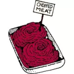 Vector image of chopped meat