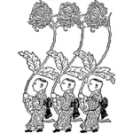chrysanthemum carriers vector image