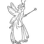 Fairy queen vector tekening