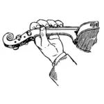 Vector drawing of fingering position