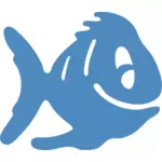 Fisk ikonen vektor