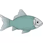 Generiska blå fisk vektor illustration