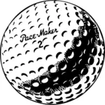 Golf ball vektorové grafiky