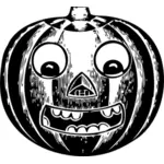 Vector clip art of jack o lantern with eyes
