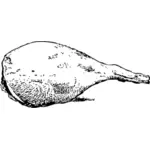 ラムの脚肉ベクトル描画