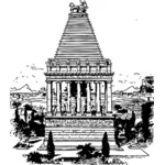霊廟のベクトル図