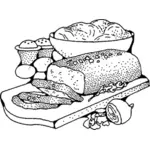 Meatloaf vector image