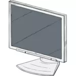 PC-skjerm med vektortegning