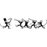 Monkey bandet vektor illustration