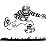 Vector image of old time football player
